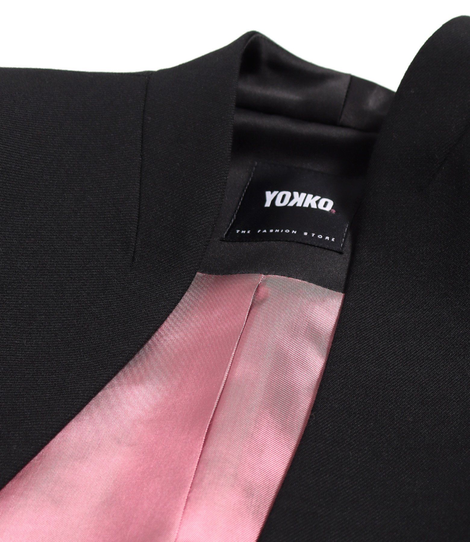 syoko Sacou office din stofa elastica cu lana virgina negru - YOKKO