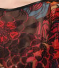 Bluza din tul elastic cu imprimeu floral