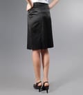 Fusta stofa neagra in cute duble