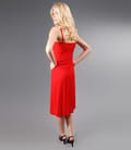 Rochie decoltata cu aplicatie strasuri cristal