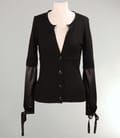 Pulover combinatie de satin la maneci
