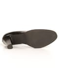 Pantofi Astore din piele neagra lacuita pictati manual Art