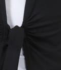Bluza din jerse negru legata cu cordon