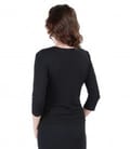 Bluza din jerse negru legata cu cordon