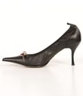 Pantofi Astore din piele neagra cu ornament din sticla de Murano