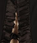 Bolero din jerse negru cu garnitura saten