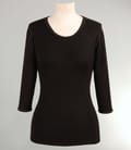 Tricou uni cu garnitura contrast