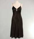 Rochie saten negru cu aplicatie cristale