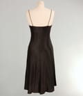 Rochie saten negru cu aplicatie cristale