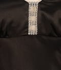 Rochie saten negru cu aplicatie cristale