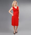 Rochie jerse uni cu falduri