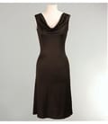Rochie jerse uni cu falduri