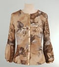 Pulover imprimeu floral cu fir de efect