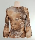 Pulover imprimeu floral cu fir de efect