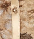 Pulover imprimeu floral cu fir de efect