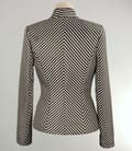 Sacou elegant cu joc de dungi alb-negru