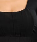 Rochie din voal cu maneci bufante