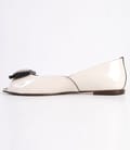Pantofi Sniks din piele lacuita crem 789