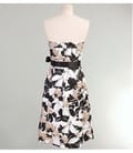 Rochie din bumbac cu imprimeu floral si cordon din saten