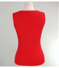Tricou jerse uni rosu cu funda