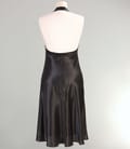 Rochie din saten elastic cu garnitura de dantela si spate gol