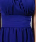 Rochie voal cu bretele si accesoriu floare cu strass