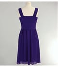 Rochie voal cu bretele si accesoriu floare cu strass