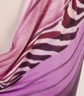Tricou cu falduri din jerse cu imprimat