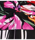 Rochie jerse imprimat cu nod pe bust