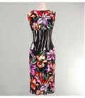 Rochie jerse imprimat cu nod pe bust