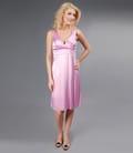 Rochie din saten cu pieptii suprapusi