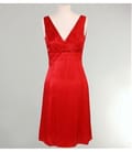 Rochie din saten cu pieptii suprapusi