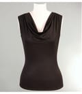 Tricou cu falduri cu efect satinat