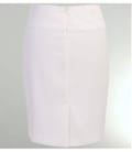Fusta alba cu corseleta lata