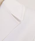 Sacou elegant alb din stofa elastica