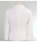 Sacou elegant alb din stofa elastica