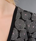 Rochie jerse imprimat cu pieptii suprapusi
