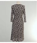 Rochie jerse imprimat cu pieptii suprapusi