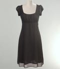 Rochie din voal negru cu funda