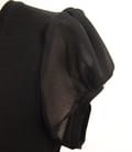 Rochie din voal negru cu funda