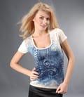 Tricou cu decolteu rotund