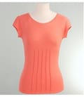 Tricou cu maneca raglan si nervuri in talie