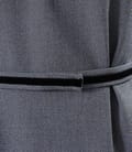 Rochie office gri cu aripioare si falduri