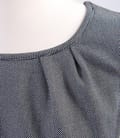 Rochie office gri cu aripioare si falduri