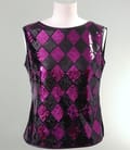 Bluza cu paiete mov-negru