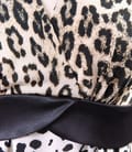 Rochie din jerse leopard cu garnitura saten