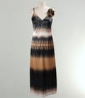 Rochie lunga din saten elastic cu bretele