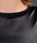 Bluza saten negru cu dantela