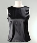 Bluza saten negru cu dantela