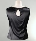 Bluza saten negru cu dantela